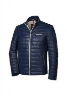 Light blue traperleathered leather milestone jacket with seventy-five grams padding