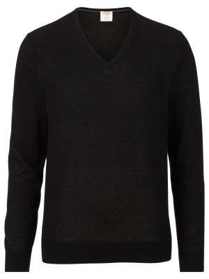 Maglione pullover scollo a V olymp in lana merino extra fine e seta 