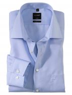 Camicia olymp luxor in cotone chambray no stiro modern fit