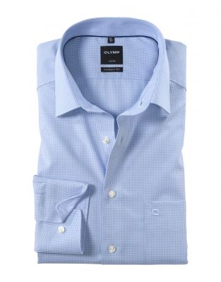 Camicia olymp a quadretti in cotone facile stiro modern fit