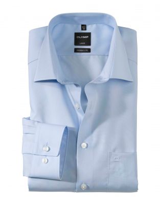 Camicia olymp luxor in cotone liscio no stiro modern fit