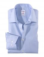 Camicia olymp luxor in cotone chambray no stiro comfort fit