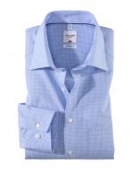 Camicia olymp a quadretti in cotone facile stiro comfort fit