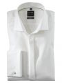 Camicia ecru elegante da cerimonia olymp con polso doppio 