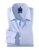 Camicia slim fit olymp cotone chambray stretch in cinque colori