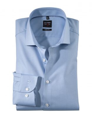 Olymp level five shirt in cotton twill easy slim fit ironing 