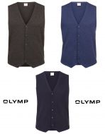 Body fit olymp waistcoat in wool and silk combed