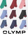 Cravatta a pois slim in seta pura olymp in otto colori