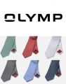 Slim regimental striped tie in pure olymp silk in six colors