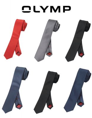 Super slim fashion tie in pure olymp silk in five colors