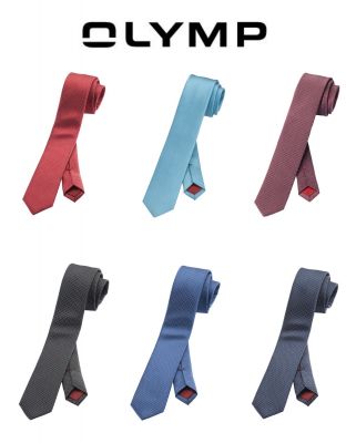Fashion tie olymp super slim silk small design in six colors