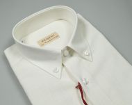 Short sleeves button down short sleeves shirt in linen and cotton mix