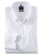 Shirt olymp slim fit white neck button down cotton stretch 