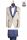 Smoking beige baggi ceremony slim fit complete with waistcoat and bow tie