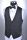 Elegant slim fit dress with shawl neck complete with waistcoat and bow tie