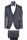 Abito elegante slim fit con collo a scialle completo di gilet e papillon