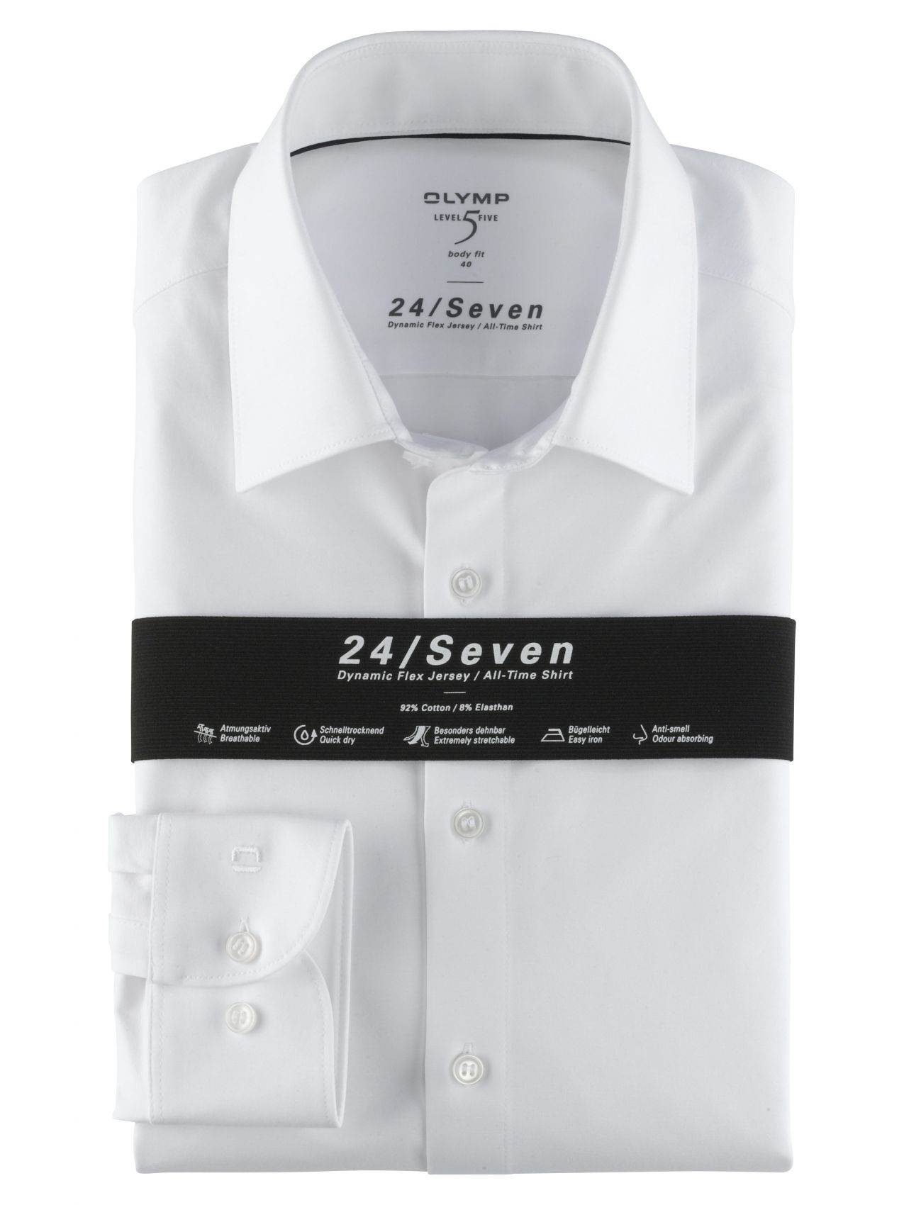 Shirt Man Olymp 24 Seven Dynamic Flex Jersey Store Online Sales