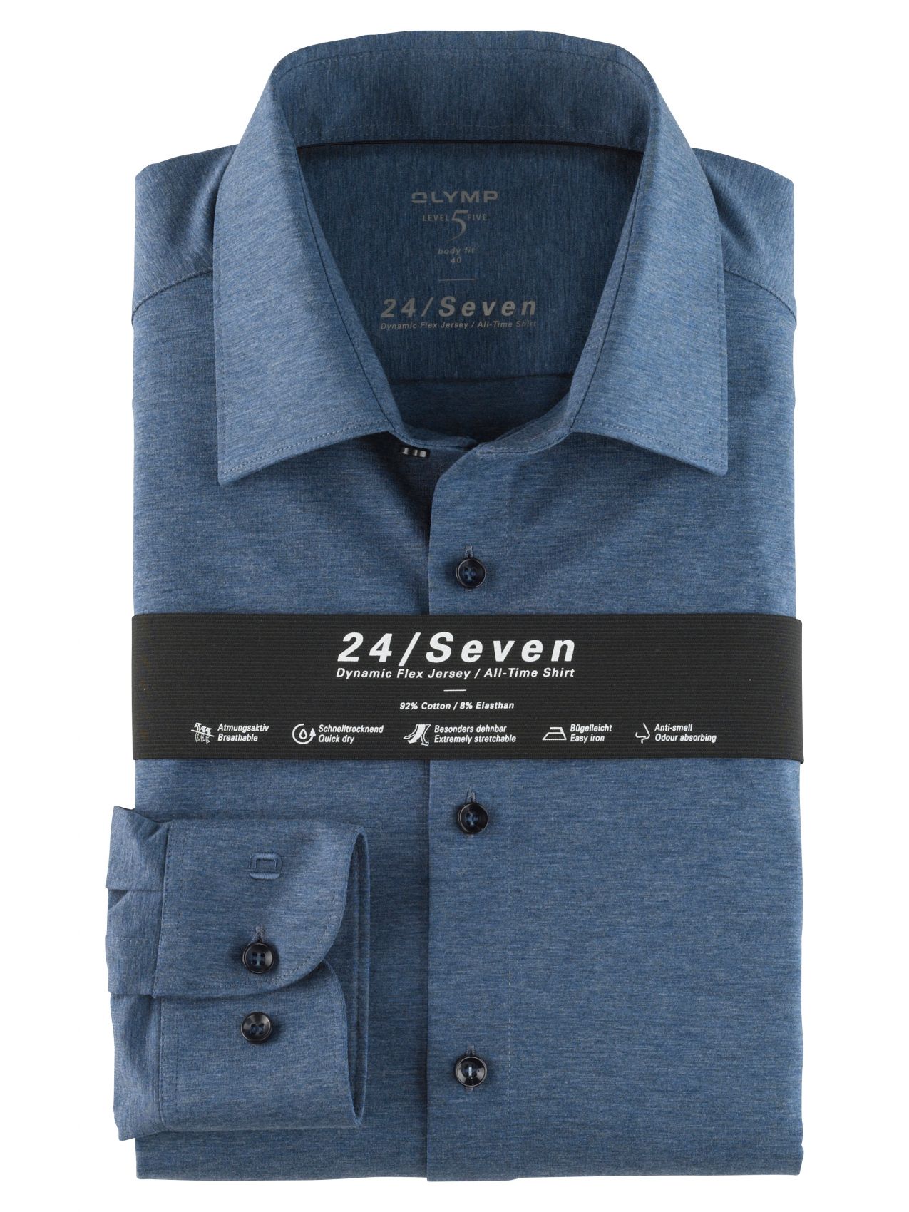 Olymp Level Five Camicia Da Uomo Business Manica Extra Lunga
