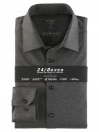 Camicia olymp level five in jersey grigio scuro slim fit