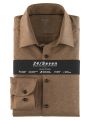 Camicia olymp level five in jersey marrone slim fit