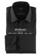 Camicia olymp level five in jersey nera slim fit