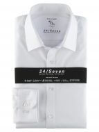 Super slim fit white jersey olymp shirt