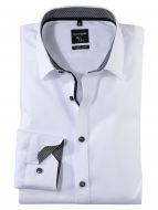 Super slim fit white stretch olymp shirt olymp