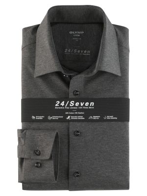 Camicia in jersey grigio scuro olymp modern fit 