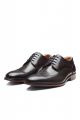 Elegant dark grey English derby shoe digel in real leather
