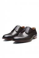 Scarpa derby all'inglese grigio scuro elegante digel in vera pelle