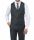 Black digel drop six modern fit dress with reda wool waistcoat 110's