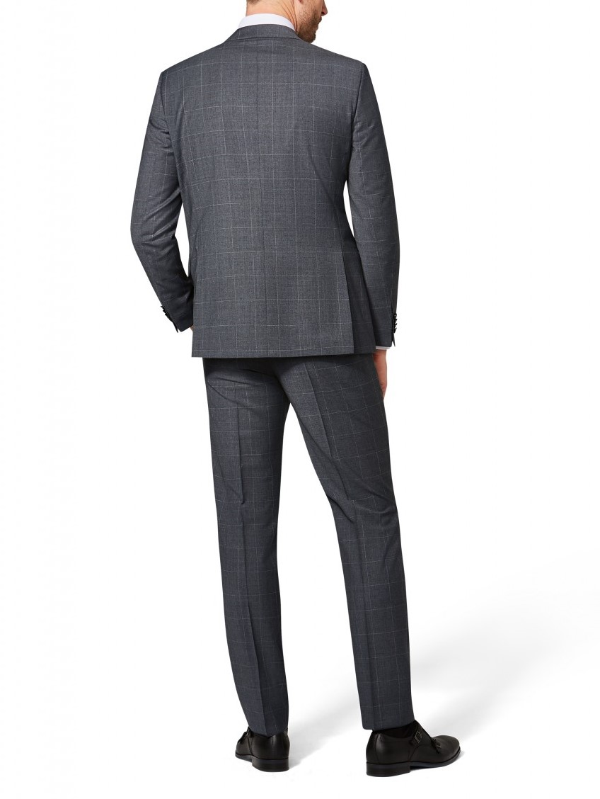 Abito elegante digel grigio a quadri completo di panciotto - Saldi online  abbigliamento maschile online
