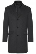 Dark grey digel coat with detachable windproof harness