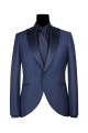 Smoking bluette simbols made in italy slim fit petto a lancia