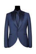 Tuxedo bluette simbols made in Italy slim fit spear chest