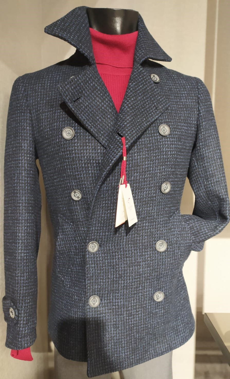 Peacoat Caban double breast fashion Made in Italy - Italian store