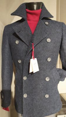 Peacoat cappotto giaccone moda slim fit falko rosso 