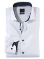 Olymp body fit white stretch cotton shirt
