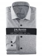 Olymp level five shirt in light grey slim fit jersey