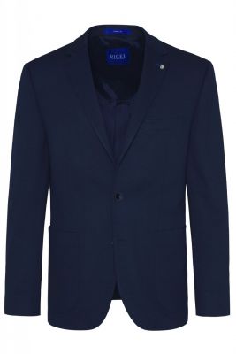 Blue digel blazer jacket unlined in modern fit jersey