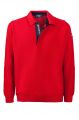 Modern fit made in Italy red green coast zip polo shirt