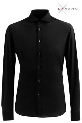Camicia nera ingram dynamo tessuto performante vestibilità slim fit