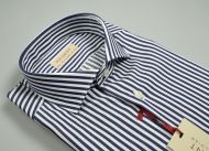 Camicia slim fit pancaldi puro cotone a righe blu