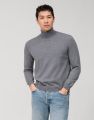 Olymp medium grey turtleneck sweater in extra fine merino wool