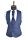 Damask blue korean slim fit dress with waistcoat and tie 