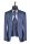 Abito slim fit alla coreana blu damascato con gilet e cravatta 