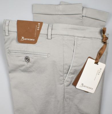 Light grey bsettecent trousers slim fit cotton stretch
