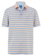 Striped polo shirt with olymp mercerized cotton pocket 