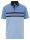 Blue olymp striped polo shirt in mercerized cotton