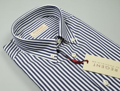 Regular fit dark blue striped pancaldi shirt 